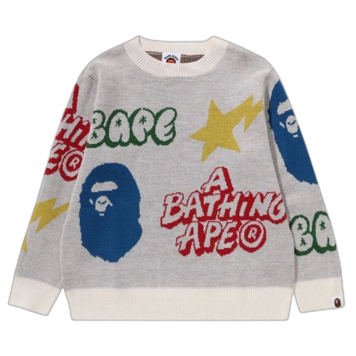 BAPE Kids Graffiti Pattern Knit 'White'
