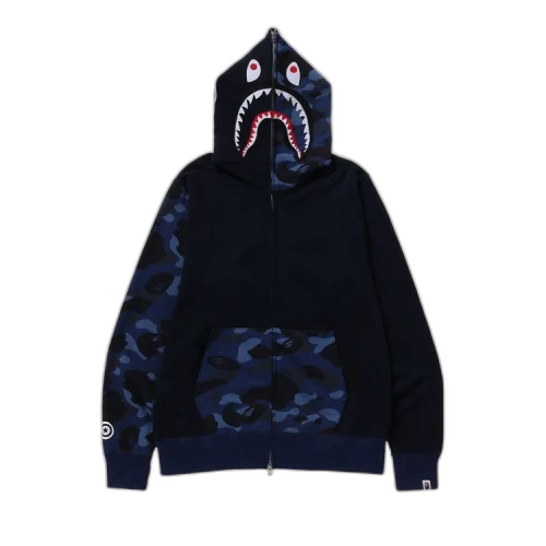 BAPE Color Camo Shark Full Zip Hoodie 'Navy'