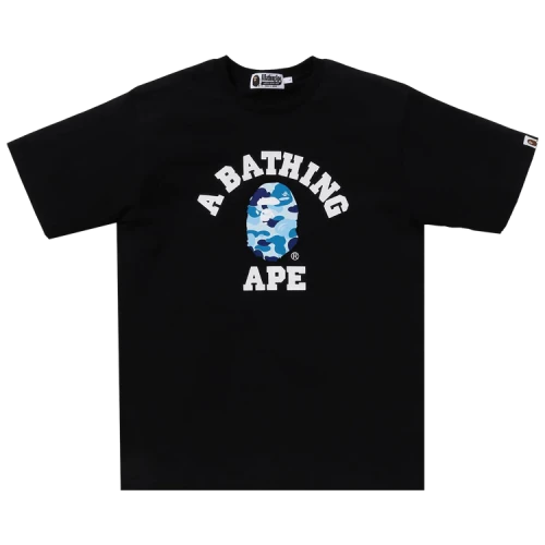 BAPE ABC Camo College Organic Tee 'Black/Blue'