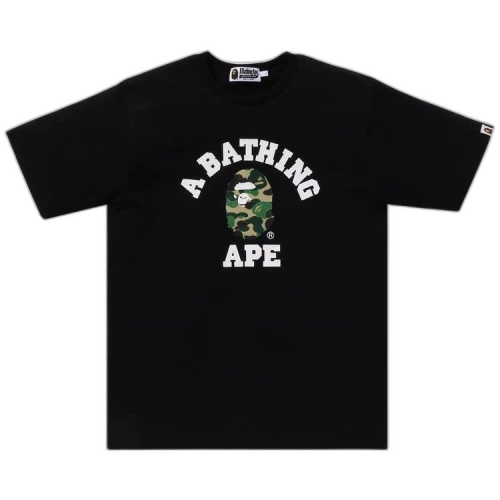 BAPE ABC Camo College Organic Tee 'Black/Green'
