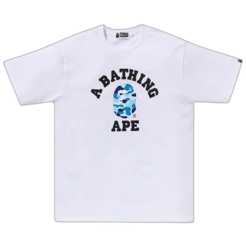 BAPE ABC Camo College Organic Tee 'White/Blue'