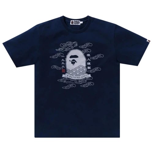 BAPE A Bathing Ape 31st Anniv. Ape Head Tee 'Indigo'