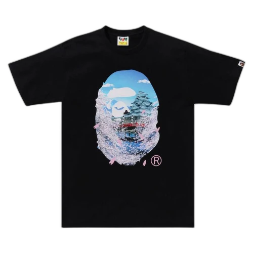 BAPE Sakura Photo Ape Head Tee 'Black'