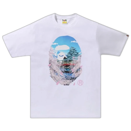 BAPE Sakura Photo Ape Head Tee 'White'