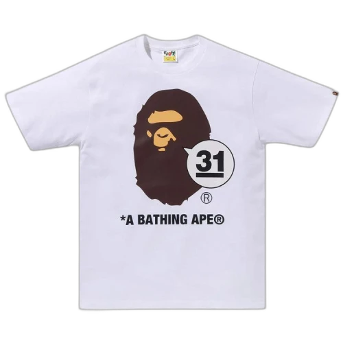 BAPE A Bathing Ape 31st Anniv. Ape Head Tee 'Wihte'