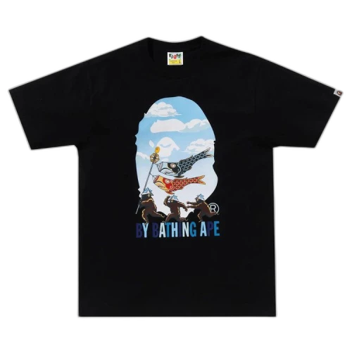BAPE Carp Streamer By Bathing Ape Tee 'Black'