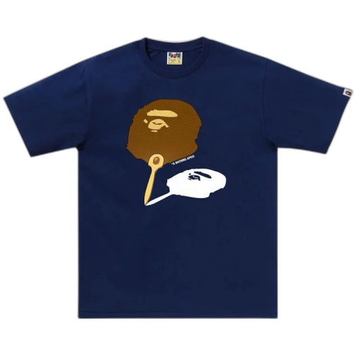 BAPE Japanese Fan Ape Head Tee 'Navy'