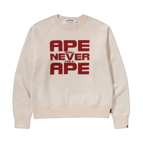 BAPE Ape Shall Never Kill Ape Crewneck 'Ivory'