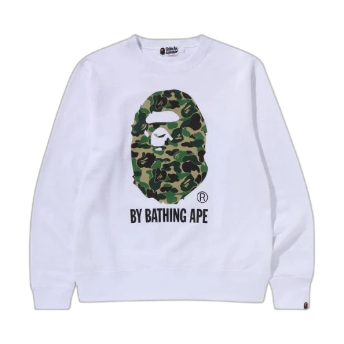 BAPE ABC Camo By Bathing Ape Organic Crewneck Sweatshirt 'White/Green'