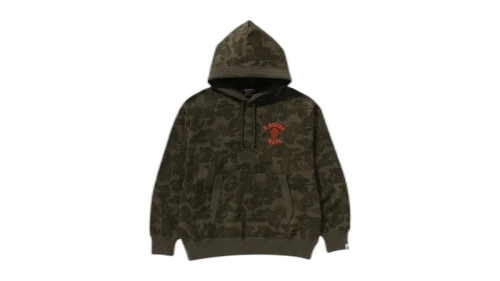 BAPE Asia Camo Pullover Relaxed Fit Hoodie Olive/Olivedrab