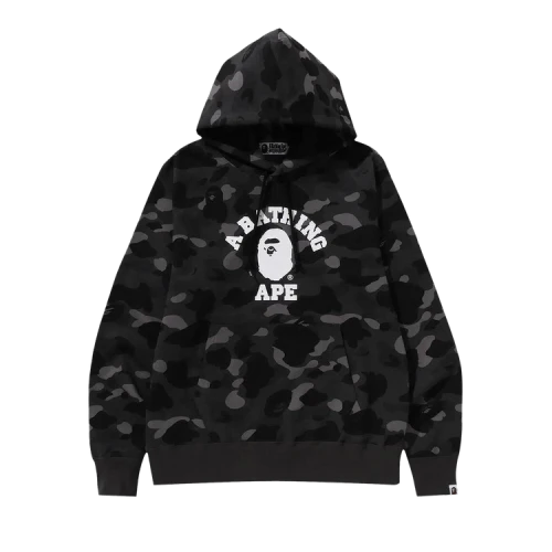 BAPE Color Camo College Pullover Hoodie 'Black'