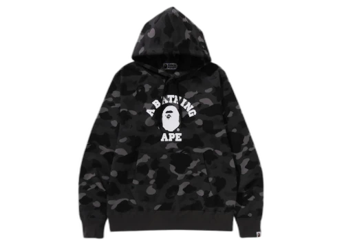 BAPE Color Camo College Pullover Hoodie Black