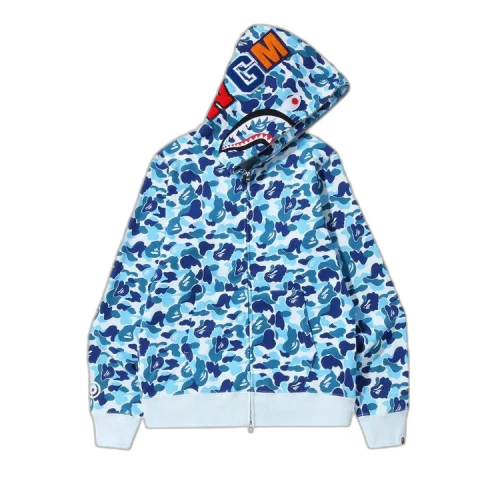 BAPE ABC Camo Shark Full Zip Hoodie 'Blue'
