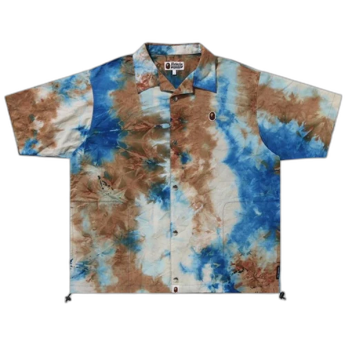 BAPE Chusen One Point Open Collar Shirt 'Blue'