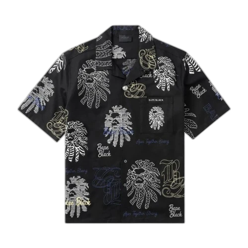 BAPE Black Bape Graphic Stitch Shirt 'Black'
