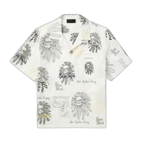 BAPE Black Bape Graphic Stitch Shirt 'White'
