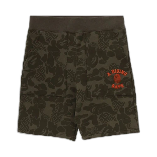 BAPE Asia Camo Sweat Shorts 'Olive Drab'