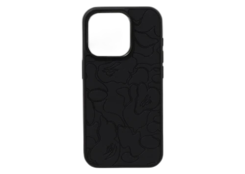 BAPE ABC Line Camo Embossed iPhone 15 Pro Case Black