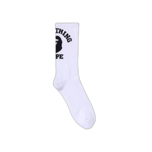 BAPE College Socks 'White'