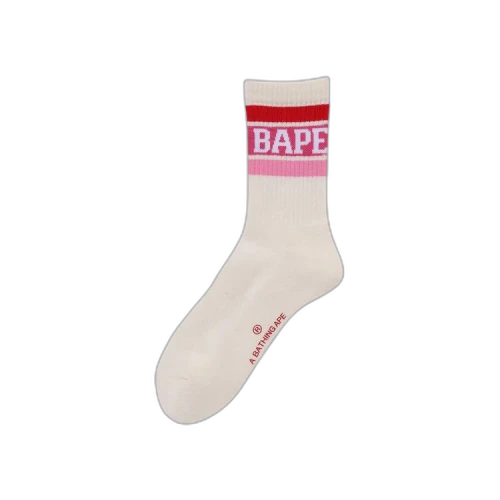 BAPE Line Socks 'Pink'
