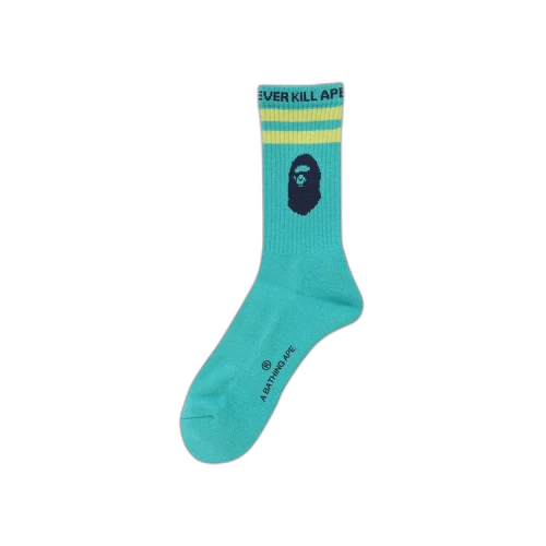 BAPE Ape Head Line Socks 'Green'