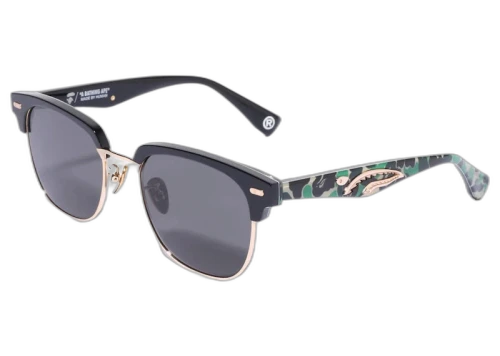 BAPE Shark #7 Sunglasses Green/Gold