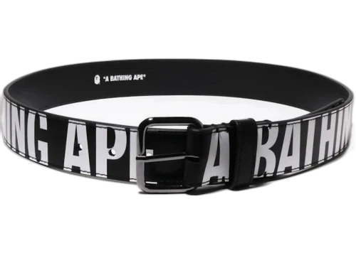 BAPE Debossed Logo Belt Black