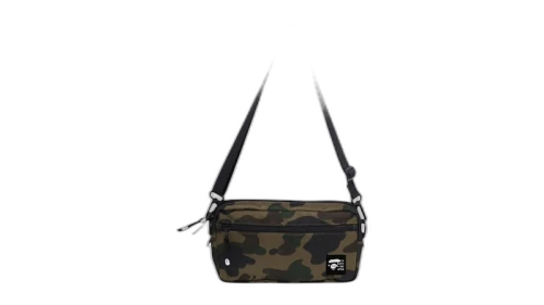 BAPE 1st Camo Cordura Mini Shoulder Bag Green
