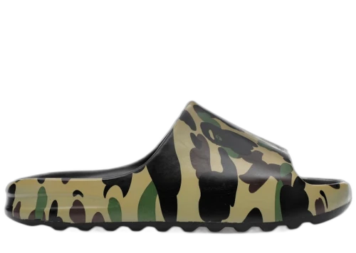BAPE A Bathing Ape 1st Camo Slide Yellow