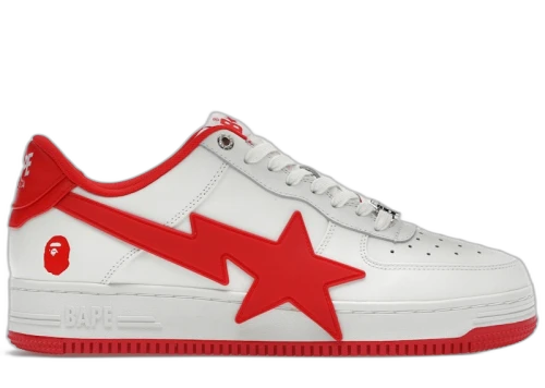 A Bathing Ape Bape Sta OS #2 White Red