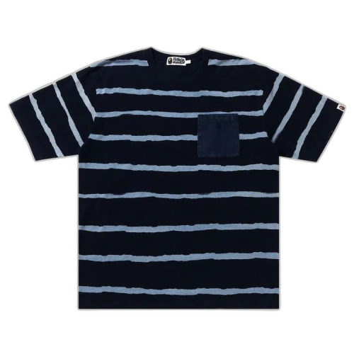 BAPE Discharge Print Relaxed Fit Tee 'Indigo'