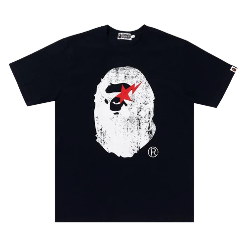 BAPE Ape Head Indigo Tee 'Black'