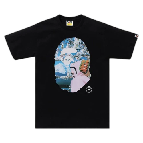 BAPE Sakura Ape Head Photo Tee #1 'Black'