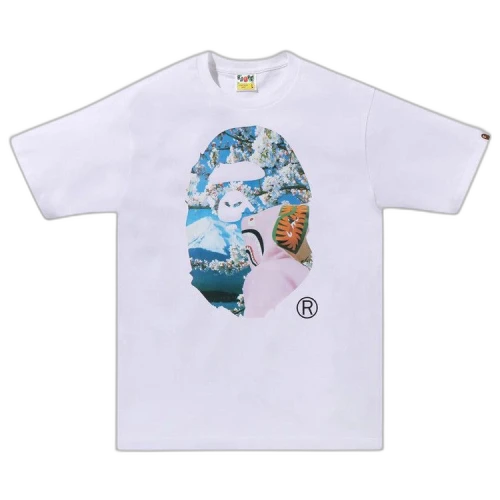 BAPE Sakura Ape Head Photo Tee #1 'White'