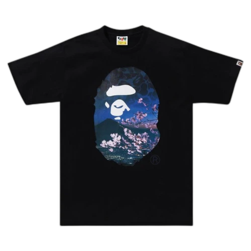 BAPE Sakura Photo Ape Head Tee #2 'Black'