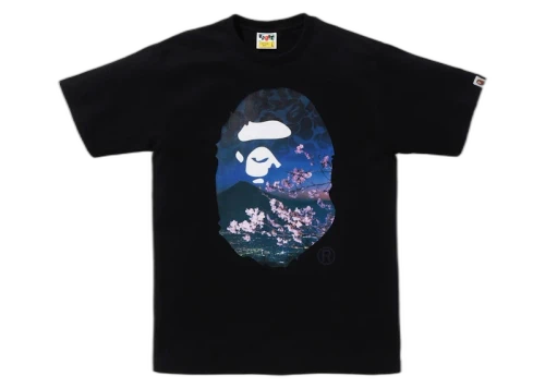 BAPE Sakura Photo Ape Head #2 Tee (SS24) Black