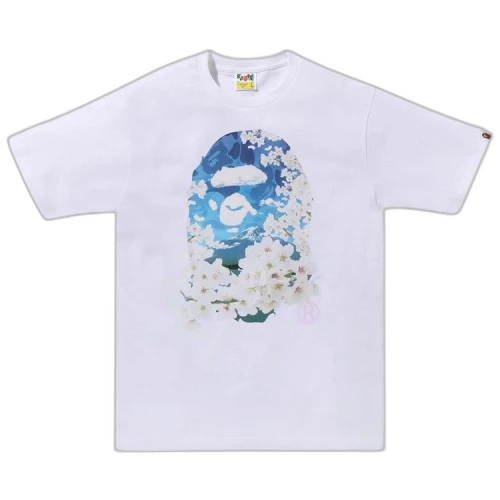BAPE Sakura Photo Ape Head Tee 'White'