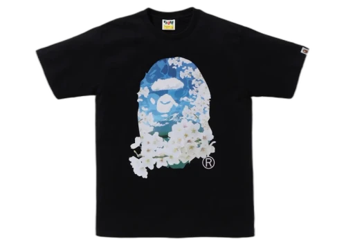 BAPE Sakura Photo Ape Head Tee (SS24) Black