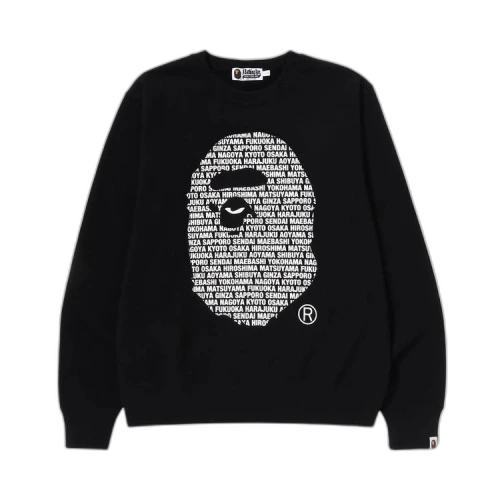 BAPE Japan Ape Head Crewneck Sweatshirt 'Black'