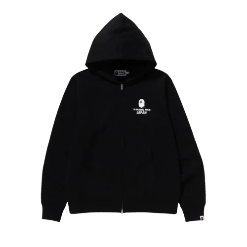 BAPE Japan College Zip Hoodie 'Black'