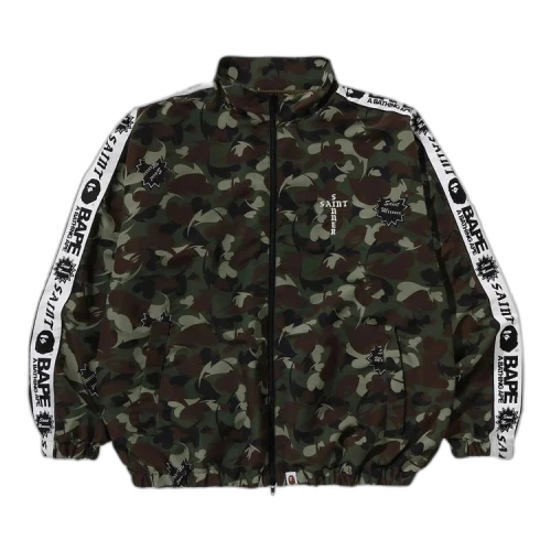 BAPE x Saint Mxxxxxx Heart Camo Track Jacket 'Olive Drab'