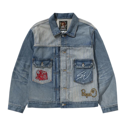 BAPE x Sean Wotherspoon Crazy Denim Jacket 'Indigo'