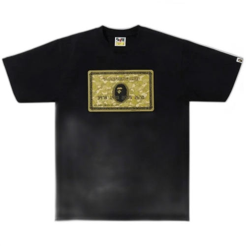 BAPE Card Tee 'Black/Gold'