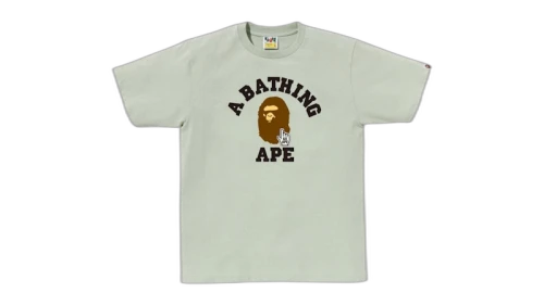BAPE Go Ape Pointer College Tee Green