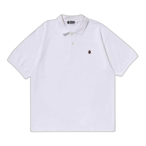 BAPE One Point Relaxed Fit Polo Shirt 'White'