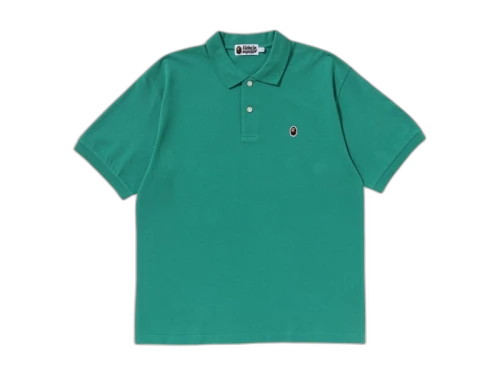 BAPE One Point Relaxed Fit Polo Shirt Green