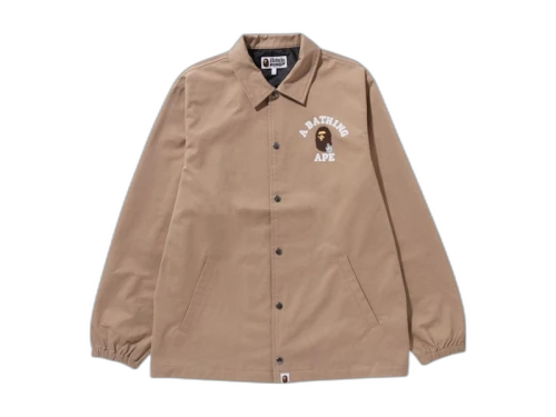 BAPE Go Ape Pointer College Coach Jacket Beige