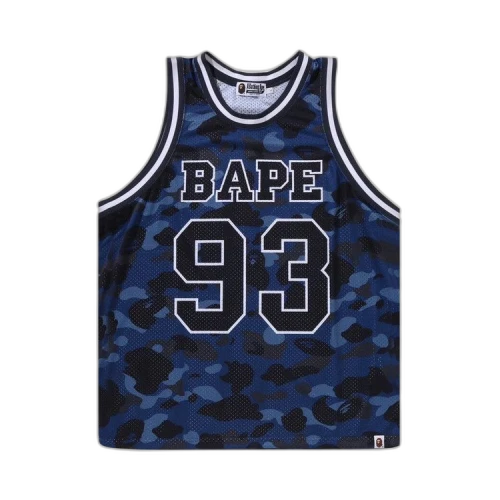 BAPE Color Camo Basketball Tank Top 'Navy'