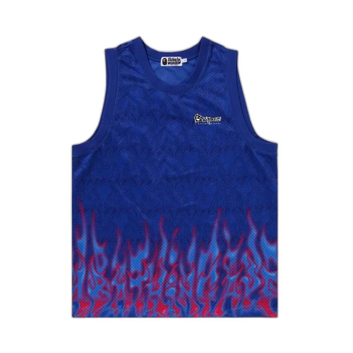BAPE Flame Mesh Vest 'Blue'