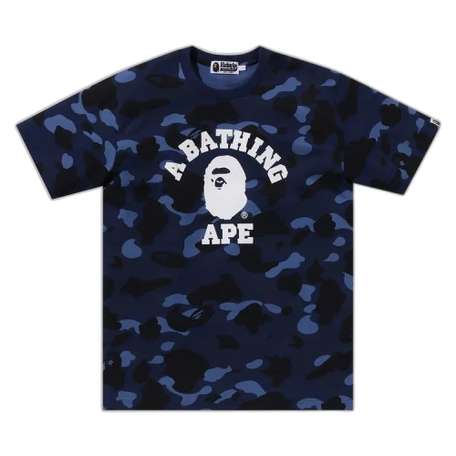 BAPE Color Camo College Tee 'Navy'